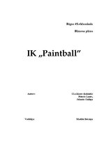 Business Plans 'IK „Paintball”', 1.