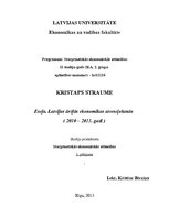 Essays 'Latvijas ārējās ekonomikas atveseļošanās', 1.