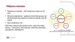 Presentations 'Relationship between big five personality factors, problem solving and medical e', 4.