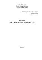 Research Papers 'Fidela Kastro politiskā režīma stabilitāte', 1.
