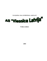 Practice Reports 'A/s viesnīca "Latvija"', 1.