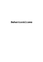 Essays 'Behaviorālisms', 1.