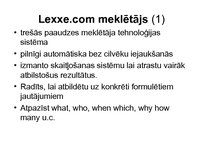 Presentations 'Meklētāja Lexxe analīze, raksturojums', 2.