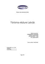 Research Papers 'Tūrisma vēsture Latvijā', 1.