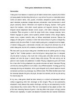 Essays 'Video games: entertainment and learning', 1.