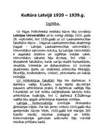 Research Papers 'Kultūra Latvijā 1920.-1939.gadā', 1.