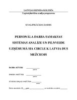Research Papers 'SIA "Circle K Latvia" degvielas uzpildes stacijas "Mežciems" personāls', 1.