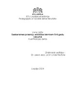 Research Papers 'Saskarsmes prasmju attīstība bērniem 5-6 gadu vecumā', 1.