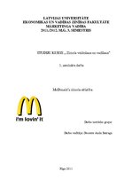 Research Papers 'Zīmola "McDonald’s" attīstība', 1.