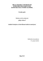 Research Papers 'Antīkās Grieķijas un Senās Romas kultūras mantojums', 1.
