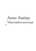 Research Papers 'Annas Auziņas dzejoļu krājuma „Slēpotājibučojassniegā” analīze ', 1.