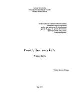Practice Reports 'Tradīcijas un skola', 1.