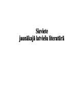 Research Papers 'Sieviete jaunākajā latviešu literatūrā', 1.