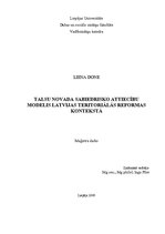 Term Papers 'Talsu novada sabiedrisko attiecību modelis Latvijas teritoriālās reformas kontek', 1.
