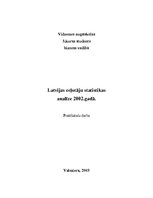 Research Papers 'Latvijas ceļotāju statistikasanalīze 2002.gadā', 1.