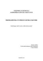 Research Papers 'Pieprasījuma un piedāvājuma faktori', 1.