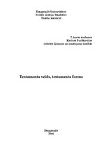 Research Papers 'Testamenta veids, testamenta forma', 1.