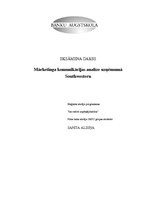 Research Papers 'Mārketinga komunikācijas analīze pārdošanas uzņēmumā', 1.