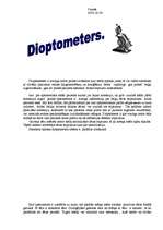 Summaries, Notes 'Dioptometrs', 1.