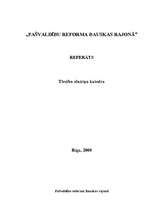 Research Papers 'Pašvaldību reforma Bauskas rajonā', 1.