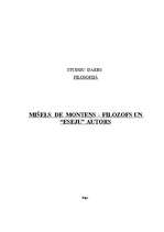 Research Papers 'Mišels de Monteņs - filosofs un "Eseju" autors', 1.