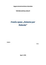 Research Papers 'Franču eposs "Dziesma par Rolandu"', 1.