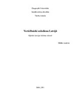 Essays 'Vecticībnieki mūsdienu Latvijā', 1.
