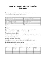 Practice Reports 'Prakses atskaites universāls šablons', 1.