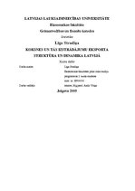 Research Papers 'Koksnes un tās izstrādājumu eksporta dinamika un struktūra Latvijā', 1.