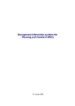 Research Papers 'Management Information Systems for Planning and Control in Multinational Compani', 1.