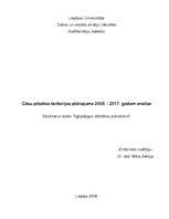 Research Papers 'Cēsu pilsētas teritorijas plānojuma (2005. - 2017.g.) analīze', 1.
