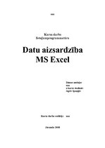 Research Papers 'Datu aizsardzība MS Excel', 1.