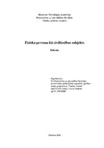 Research Papers 'Fiziska persona kā civiltiesības subjekts', 1.
