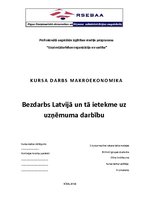 Research Papers 'Bezdarbs Latvijā un tā ietekme uz uzņēmumu darbību', 1.