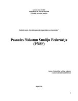 Research Papers 'Pasaules nākotņu studiju federācija (PNSF)', 1.