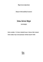 Research Papers 'Ielas bērni Rīgā', 1.