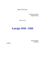 Research Papers 'Latvija no 1918. līdz 1920.gadam', 1.