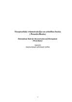Research Papers 'Starptautiskā rekonstrukcijas un attīstības banka', 1.