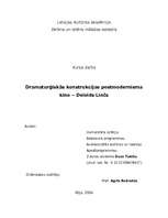 Research Papers 'Dramaturģiskās konstrukcijas postmodernisma kino – Deivids Linčs', 1.