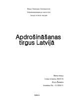 Research Papers 'Apdrošināšanas tirgus Latvijā', 1.