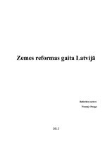 Research Papers 'Zemes reformas gaita Latvijā', 1.