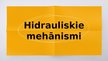 Presentations 'Hidrauliskie mehānismi', 1.