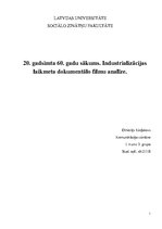 Research Papers '20. gadsimta 60. gadu sākums. Industrializācijas laikmeta dokumentālo filmu anal', 1.