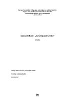Research Papers 'Imanuels Kants "Spriestspējas kritika"', 1.