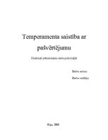 Research Papers 'Temperamenta saistība ar pašvērtējumu', 1.