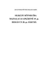 Research Papers 'Silikātu rūpniecība Mazsalacas apkārtnē 19.gadsimta beigās un 20.gadsimta sākumā', 1.