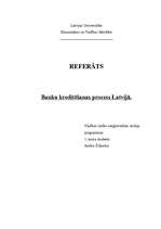 Research Papers 'Banku kreditēšanas process Latvijā', 1.