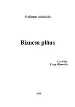 Business Plans 'SIA "Zāģis"', 1.