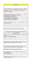 Summaries, Notes 'Types of materials - glossary', 5.