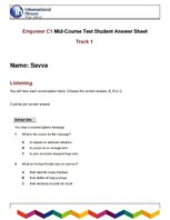 Samples 'Empower C1 Mid Course Test Answer Sheet', 1.